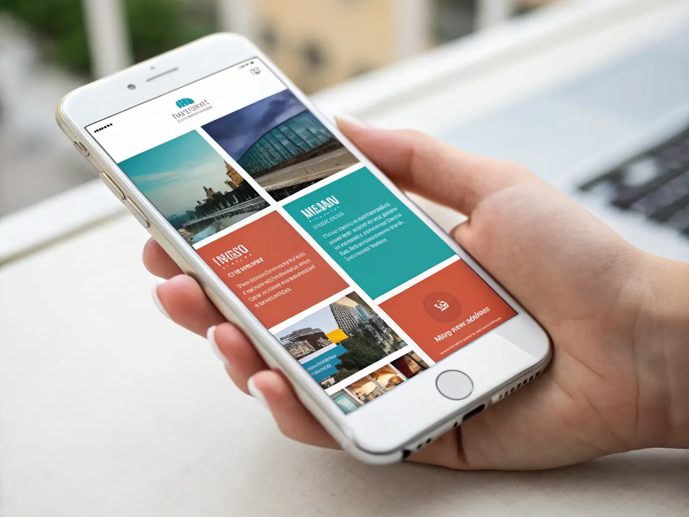 A visually appealing website design mockup, featuring a modern layout, responsive design, and clear call-to-action buttons.