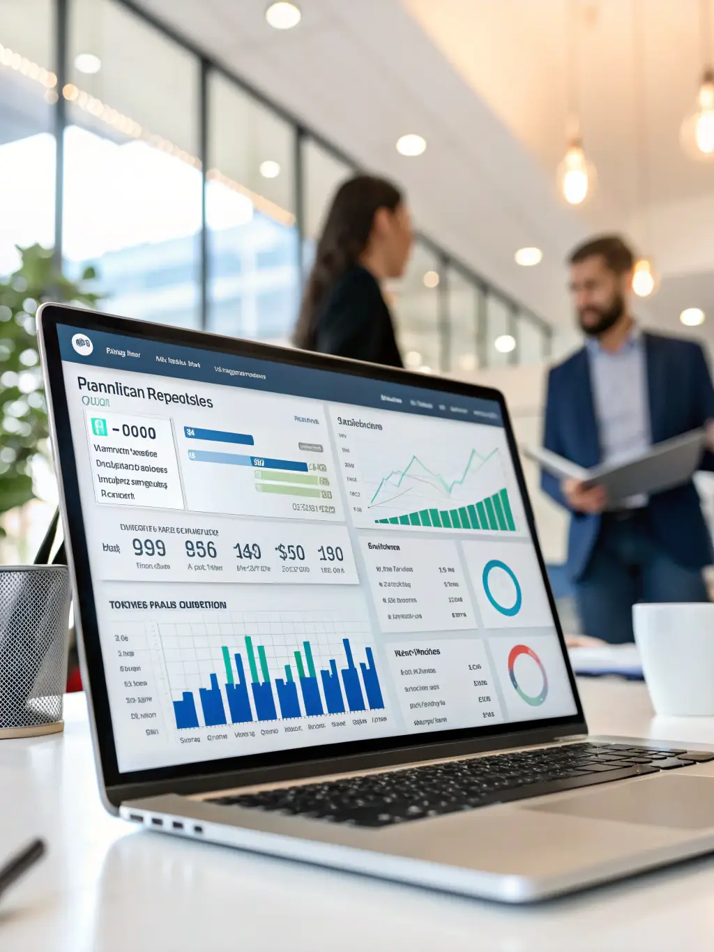 An image of a well-organized CRM dashboard with customer data and analytics, showcasing the benefits of CRM setup.